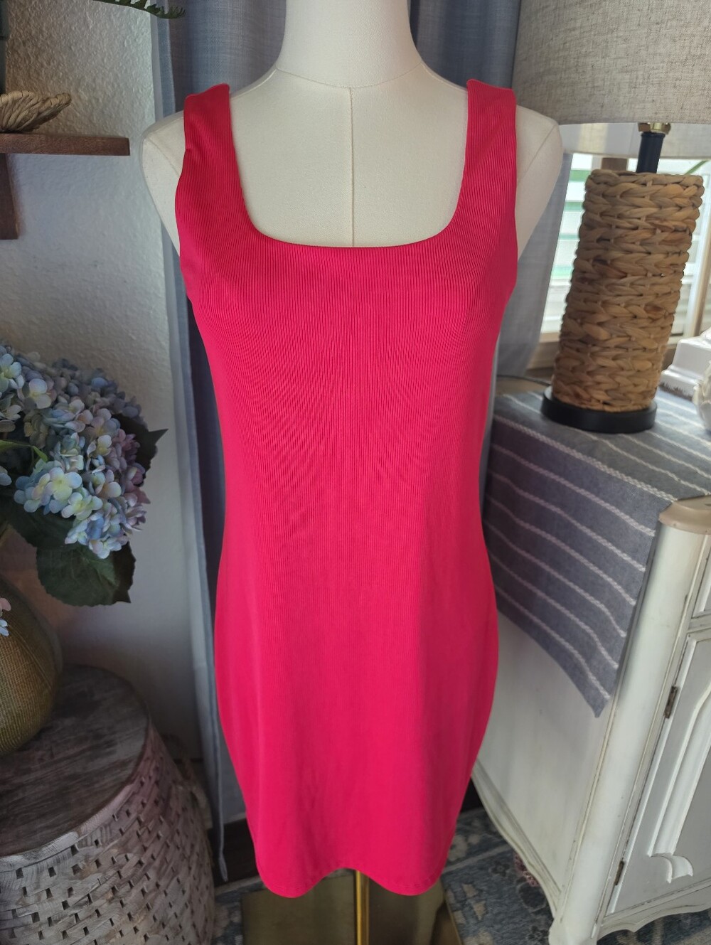 A New Day Ribbed Pink Dress